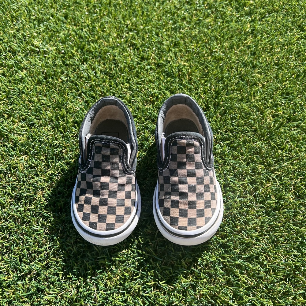 Vans Kids Checkered Slip-On Sneakers